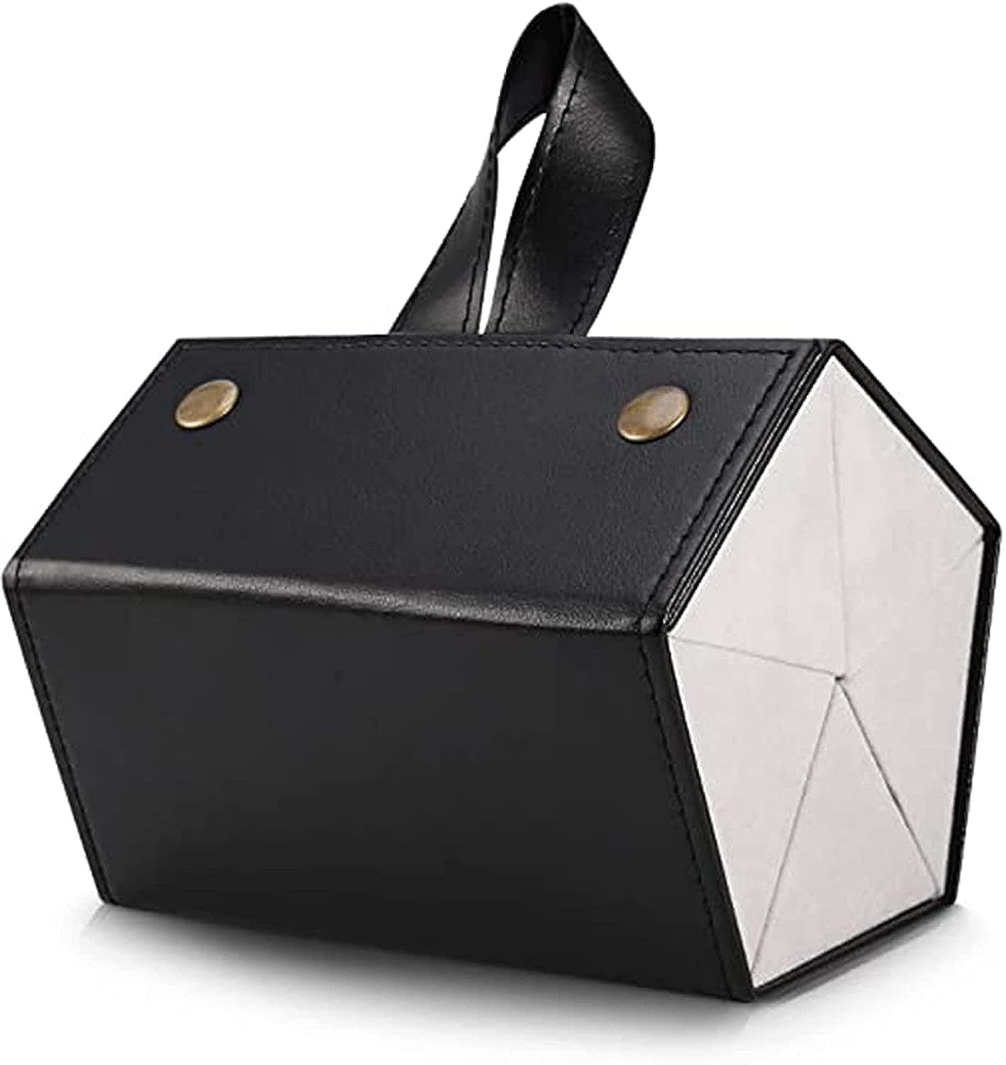 5-Slot Foldable Sunglasses Organizer Box with Durable PU Leather
