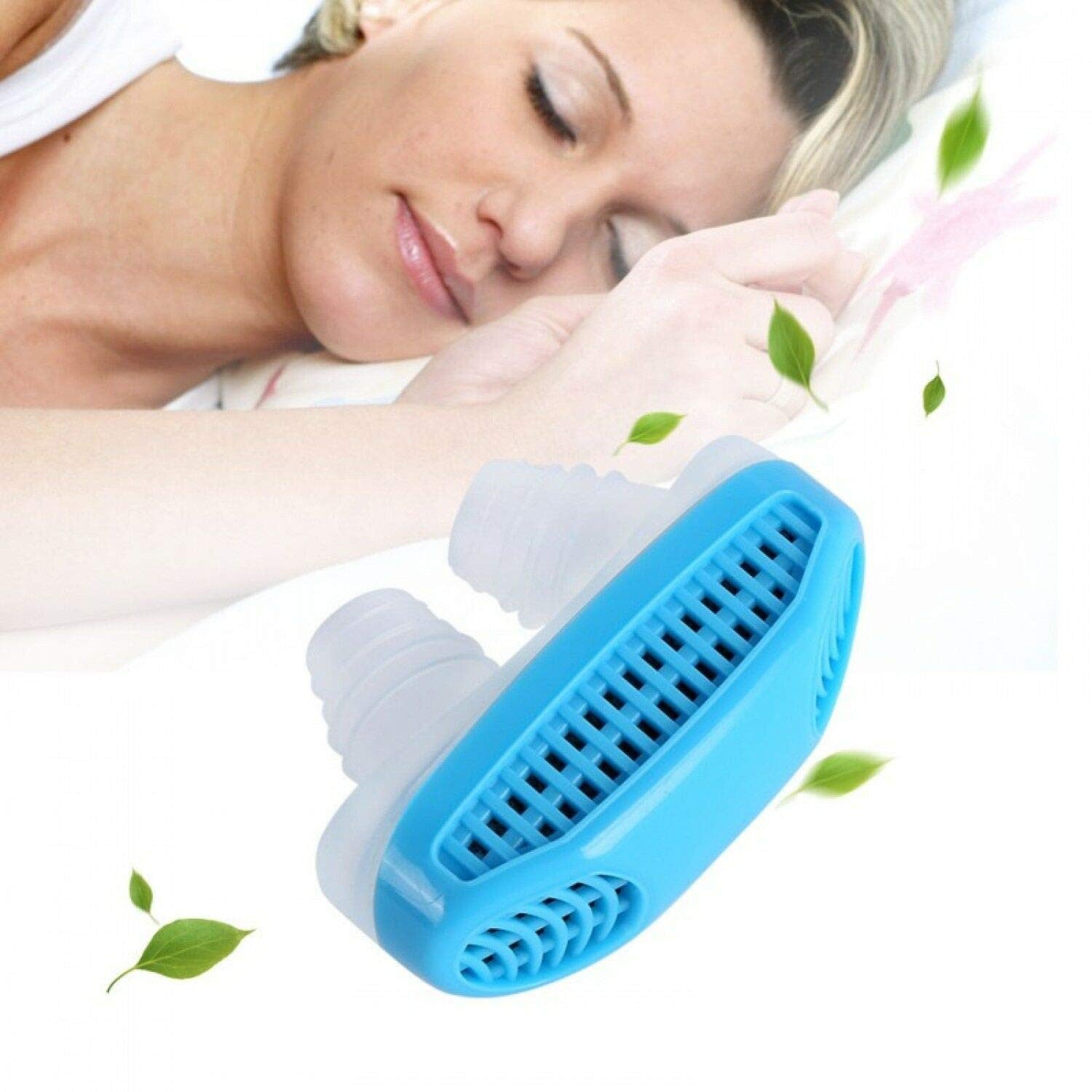 2-in-1 Snore Stopper & Air Purifier Nose Clip for Comfortable Sleep