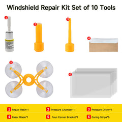 Quick Clear Windshield Repair Kit for Chips and Cracks