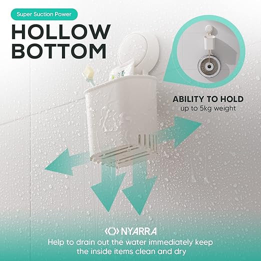 Premium Vacuum Suction Toothbrush Holder for Bathroom Storage