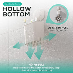 Premium Vacuum Suction Toothbrush Holder for Bathroom Storage