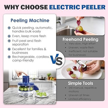 Electric Garlic & Vegetable Peeler Machine for Fruits and Grape