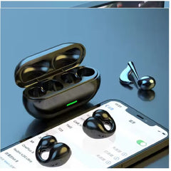 Open-Ear Bone Conduction Ear Clip Earbuds with Noise Reduction