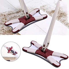 Heavy X Shape Flat Mop with Self-Wringing Microfiber Pads for Easy Floor Cleaning