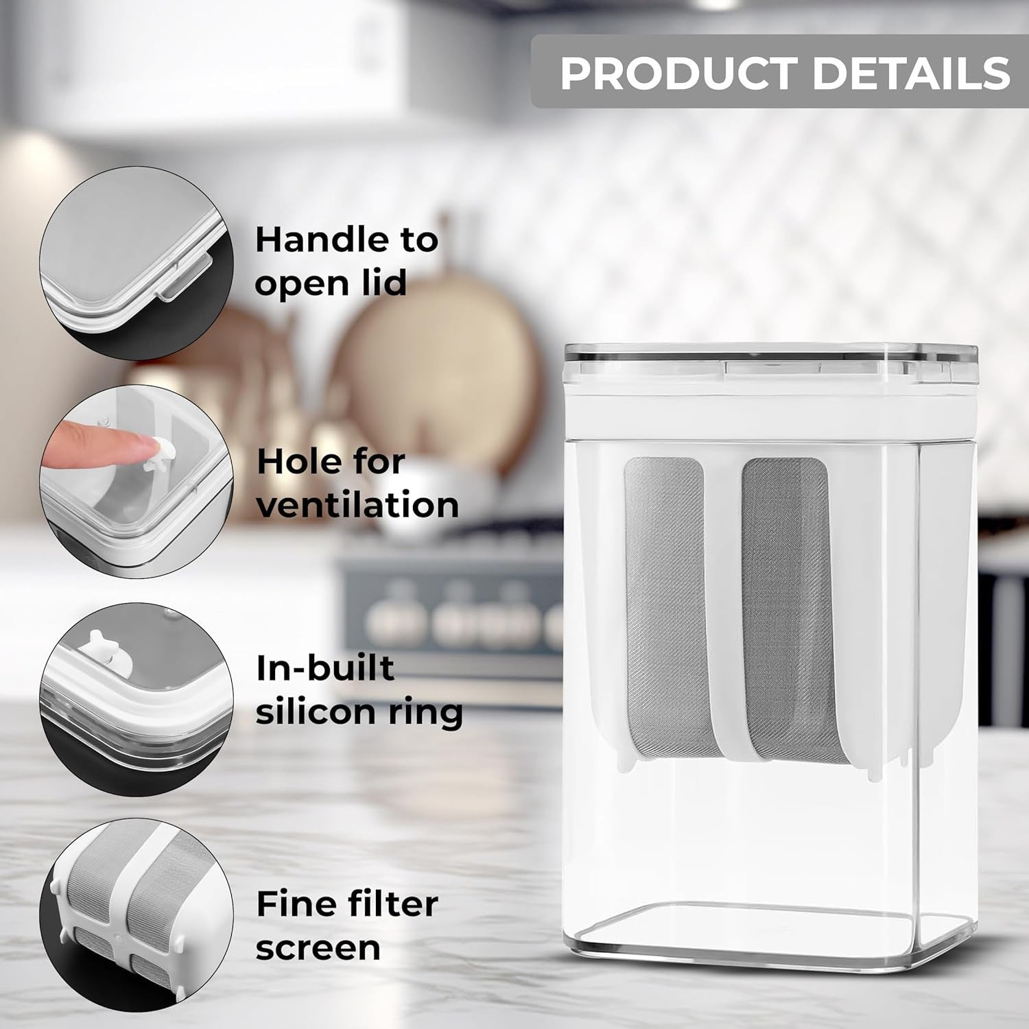 Yogurt Filter for Dahi and Dairy Straining 1100ml