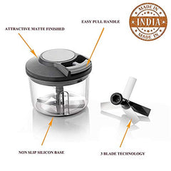 Big Pull Handheld Eco-Friendly Vegetable & Fruit Chopper with Stainless Steel Blades
