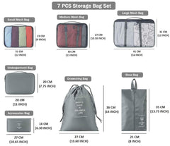 7-Piece Waterproof Travel Toiletry & Laundry Organizer Set
