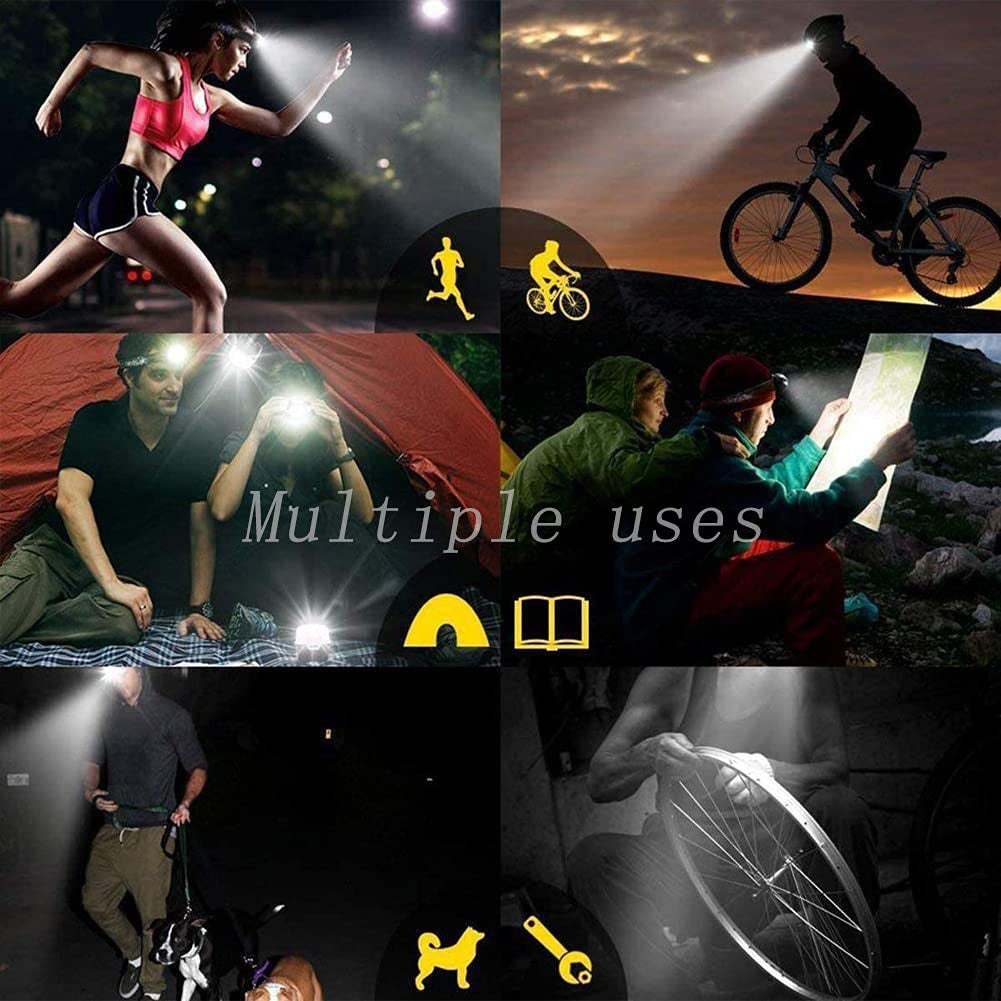 UltraLight 18000 Lumen Waterproof Rechargeable Headlamp for Outdoor Activities