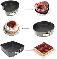 Multi-Shape Non-Stick Springform Cake Mould Set for Baking