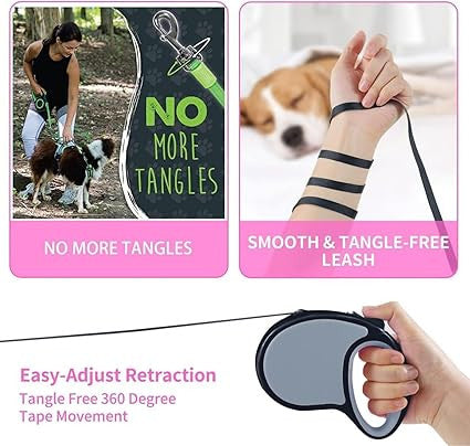 3M Retractable Dog Leash - Durable & Comfortable for Pets