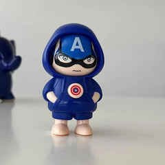Captain America Face Changing Keychain - Cartoon Character Accessory