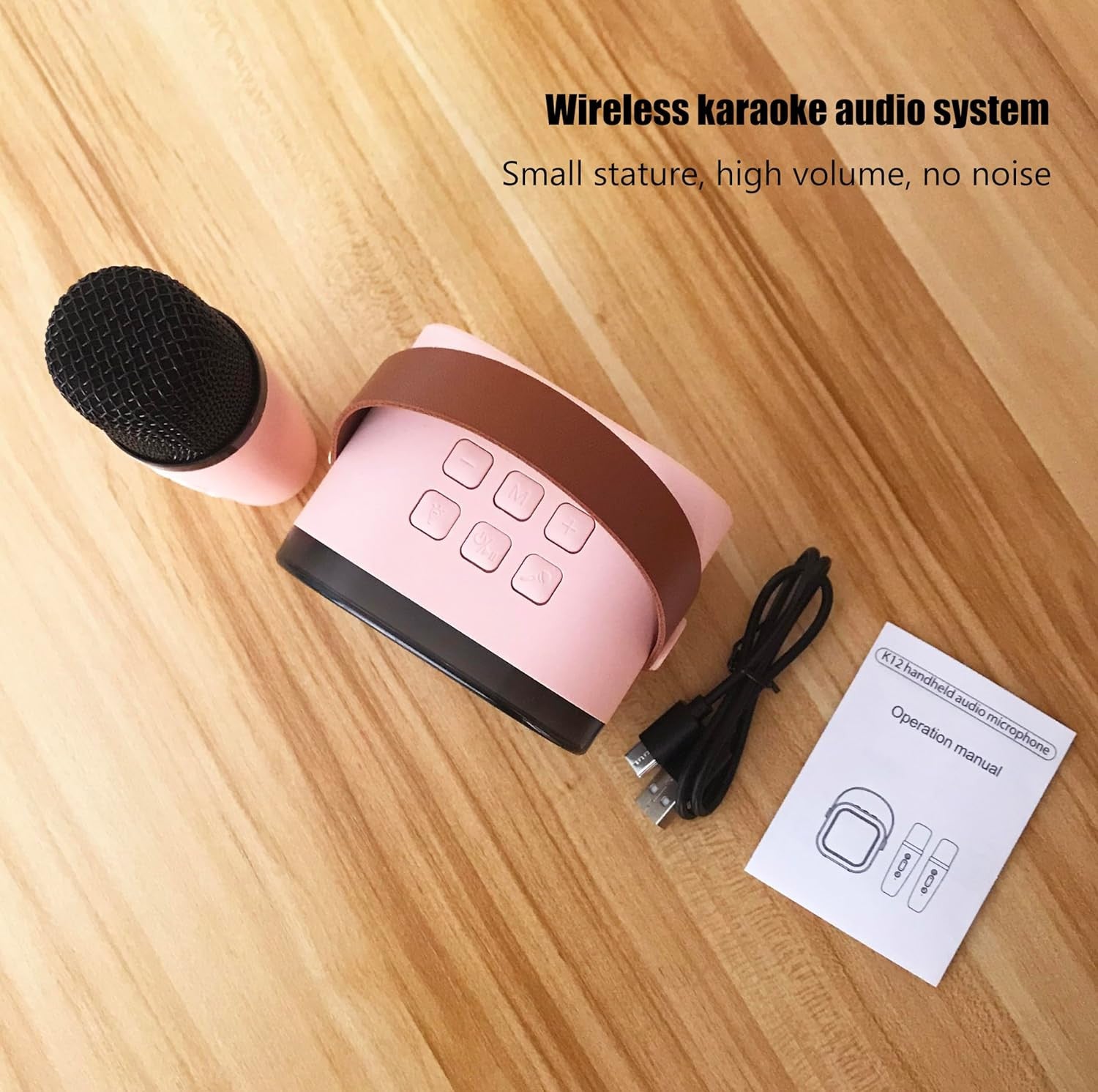 Portable Bluetooth Karaoke Speaker with Wireless Microphone & LED Light