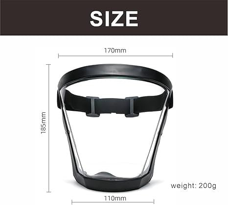 Transparent Full Face Shield Mask for Clear Protection