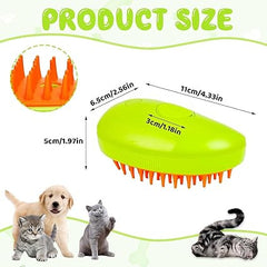 3-in-1 Electric Cat Steam Brush for Hair Removal and Grooming