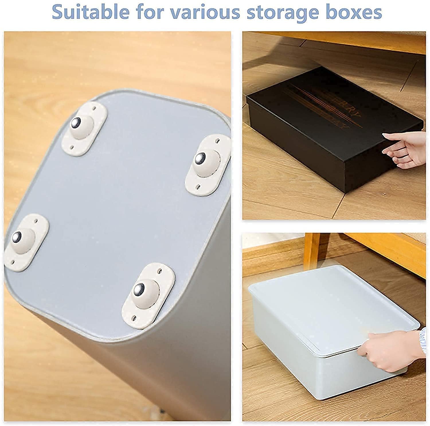 360° Swivel Casters Wheels for Furniture & Storage Boxes (4Pcs)