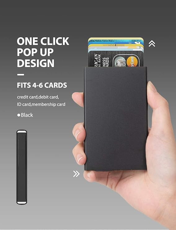 ATN Slim RFID Credit Card Holder & Card Case for Secure Storage