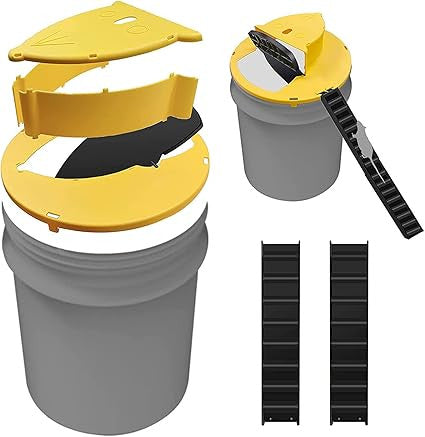 5-Gallon Bucket Mouse Trap with Trap Door Lid for Effective Catching