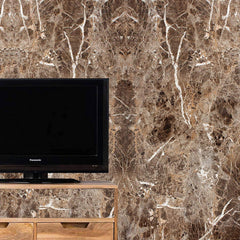 Brown Marble Aluminum Foil Kitchen Wall Sticker 60x200cm