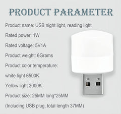 Portable USB Night Light Bulb for Home & Travel