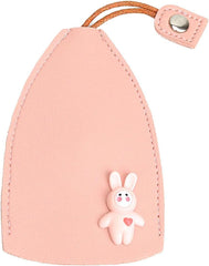 Cute Leather Fruit Key Holder with Pull-Out Sleeve