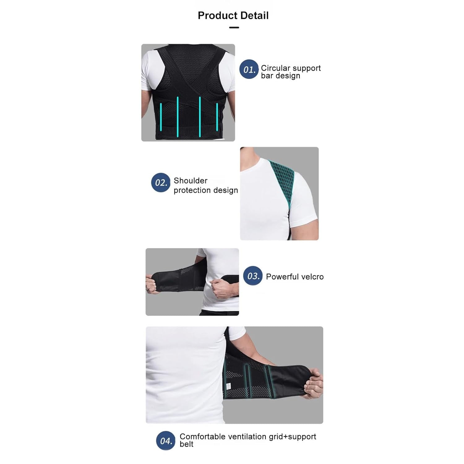 Adjustable Posture Corrector Shoulder Brace for Upper Back Support