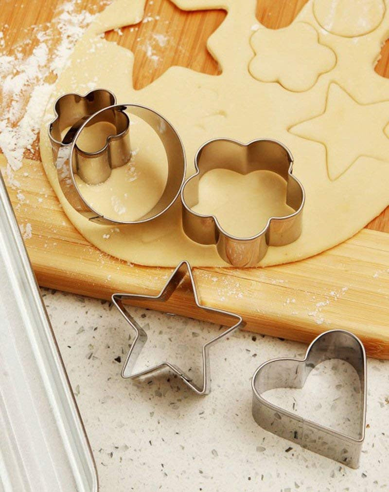 Cookie Cuteer 12-Piece Stainless Steel Cookie Cutter Set with 4 Shapes
