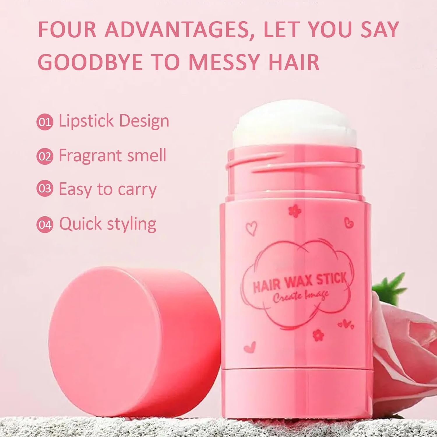 New Hair Wax Stick - Strong Hold Hair Gel Stick for Stylish Looks