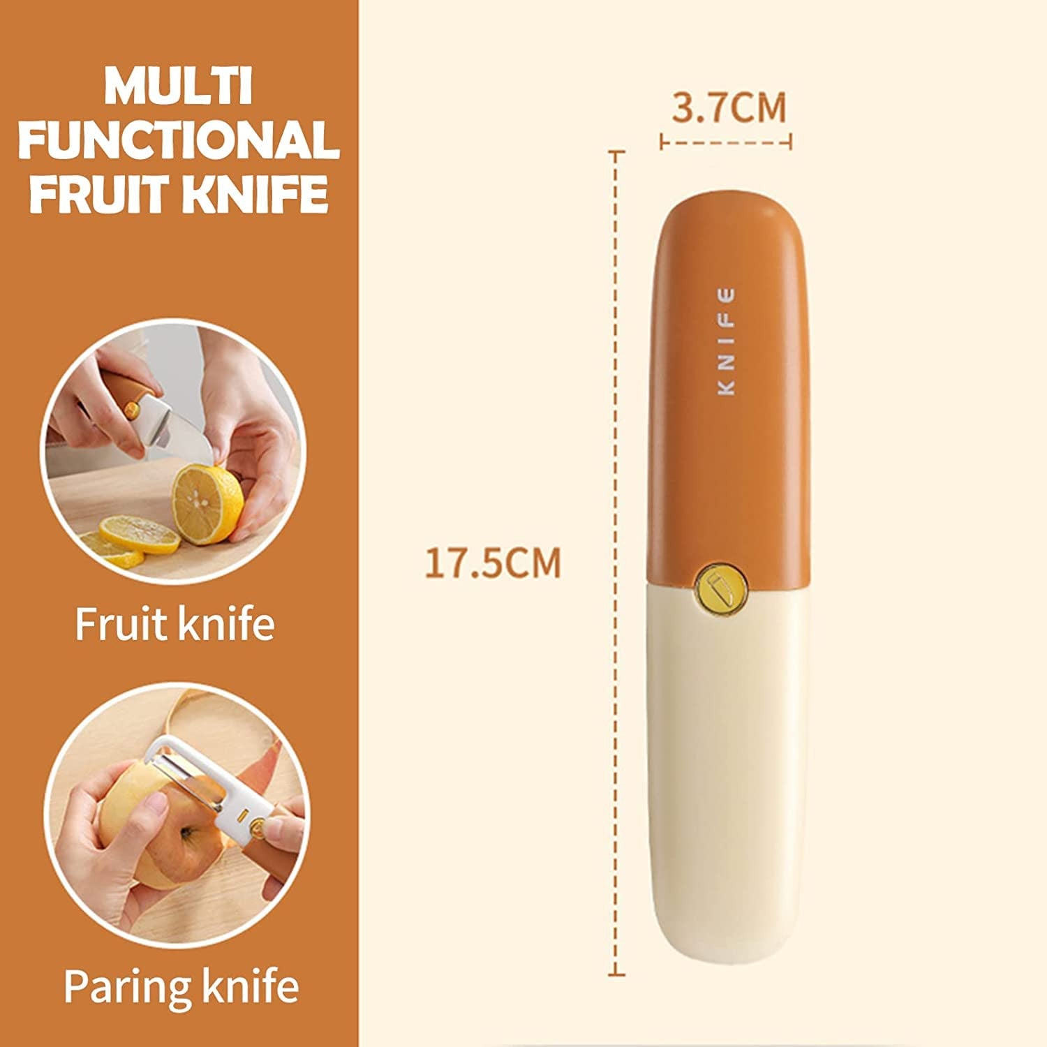 2-in-1 Multi-Function Stainless Steel Peeler & Camping Knife