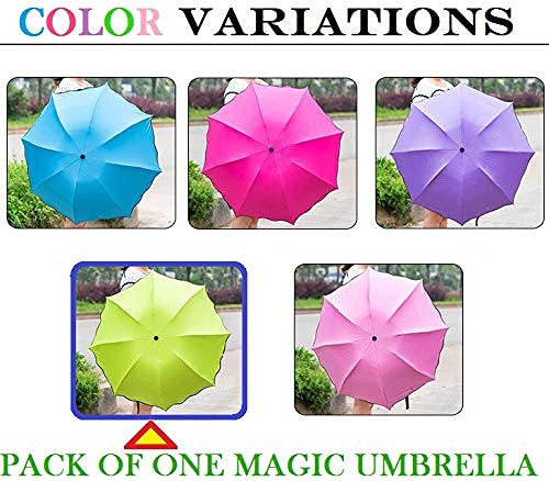 Magic Blossom 3-Fold UV Sun & Rain Umbrella with Water-Activated Pattern