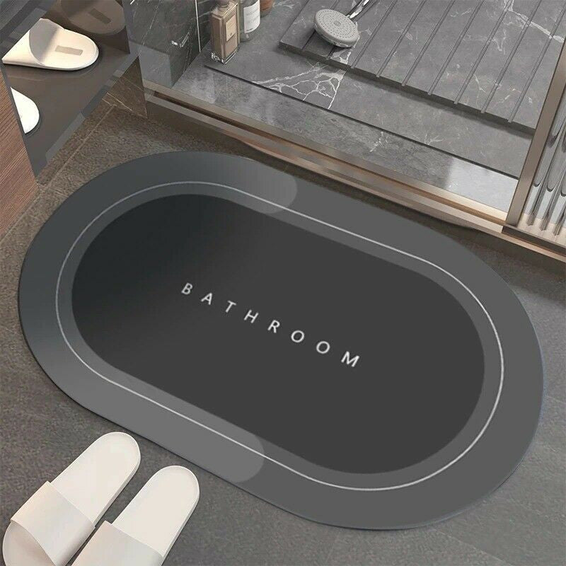 Super Absorbent Non-Slip Bathroom Mat 40x60cm, Quick Dry, Soft & Eco-Friendly