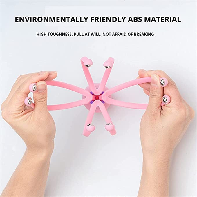 Octopus Head Scalp Massager with 8 Metal Ball Fingers for Stress Relief - 1 Pc