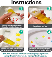 Flower Toilet Cleaning Gel with Decontamination and Bleaching Power