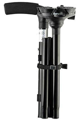 Aluminum LED Folding Walking Stick with Light & Wooden Handle for Seniors