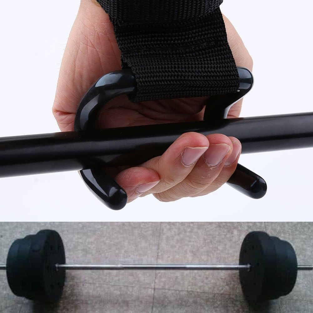 Heavy-Duty Metal Lifting Hooks for Weightlifting & Hoisting - 1 Pair
