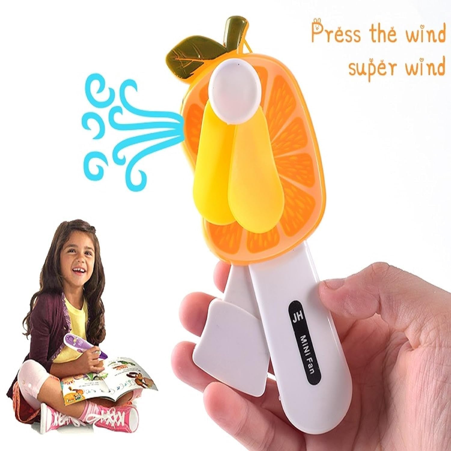 Mini Fruit Handheld Fan - Cool, Portable, Battery-Free for Kids