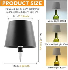 Wireless LED Wine Bottle Lamp - Elegant Bottle Light for Decor