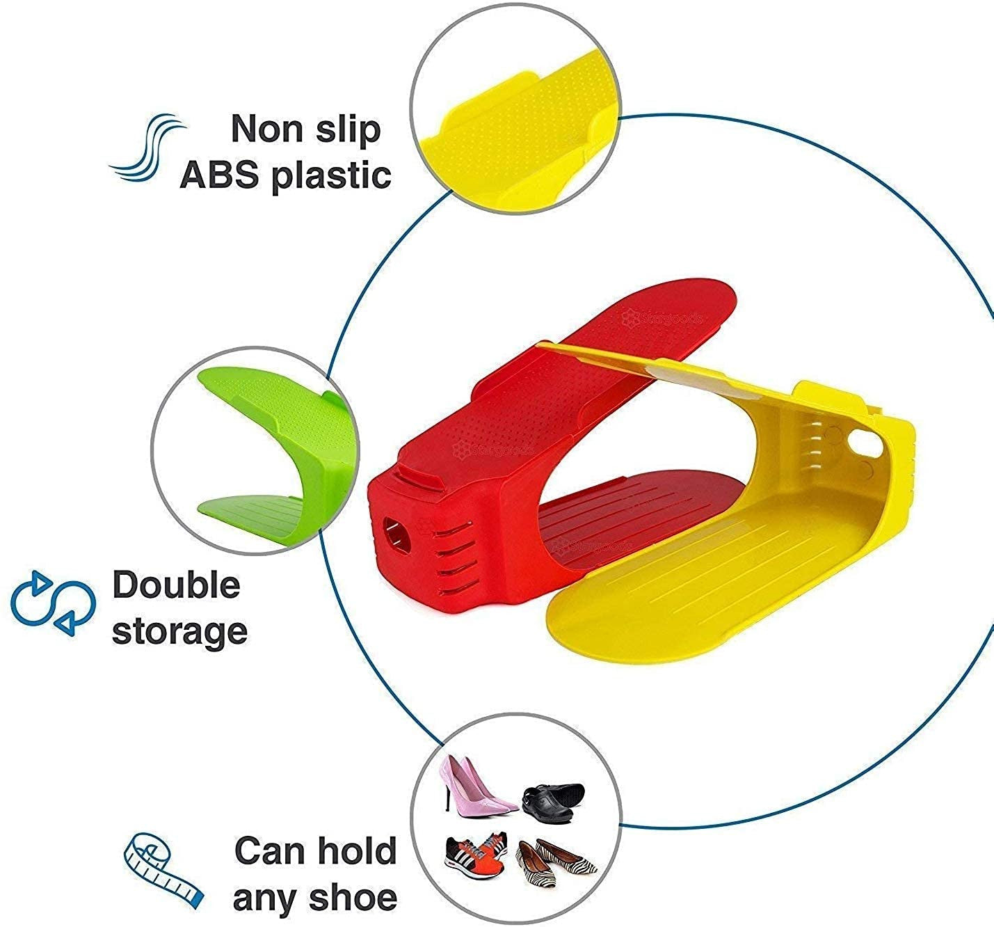 Adjustable Shoe Slotz Organizer - 1 Pc