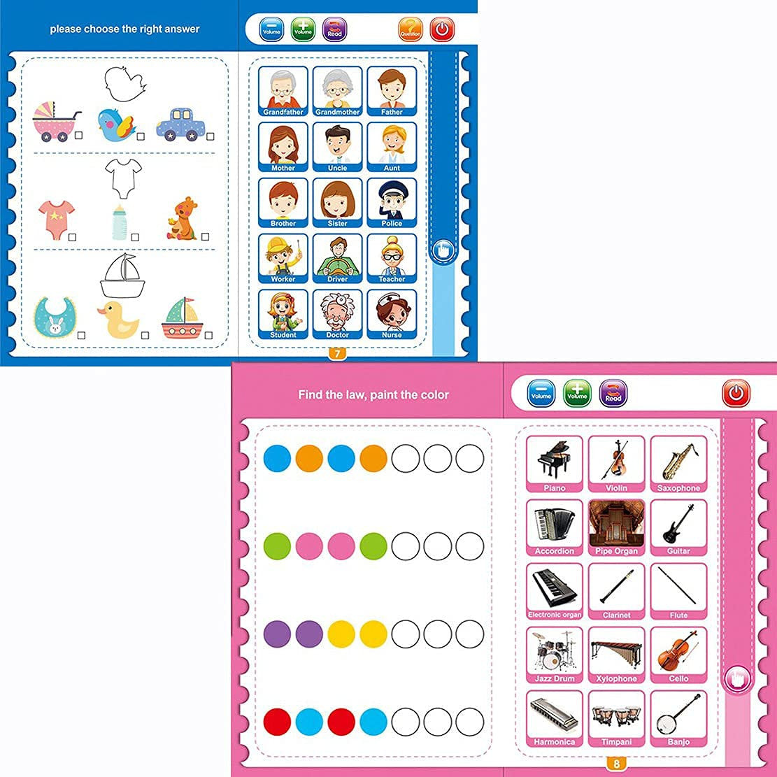 Kids' Interactive Phonetic Learning Book with Music & Sounds