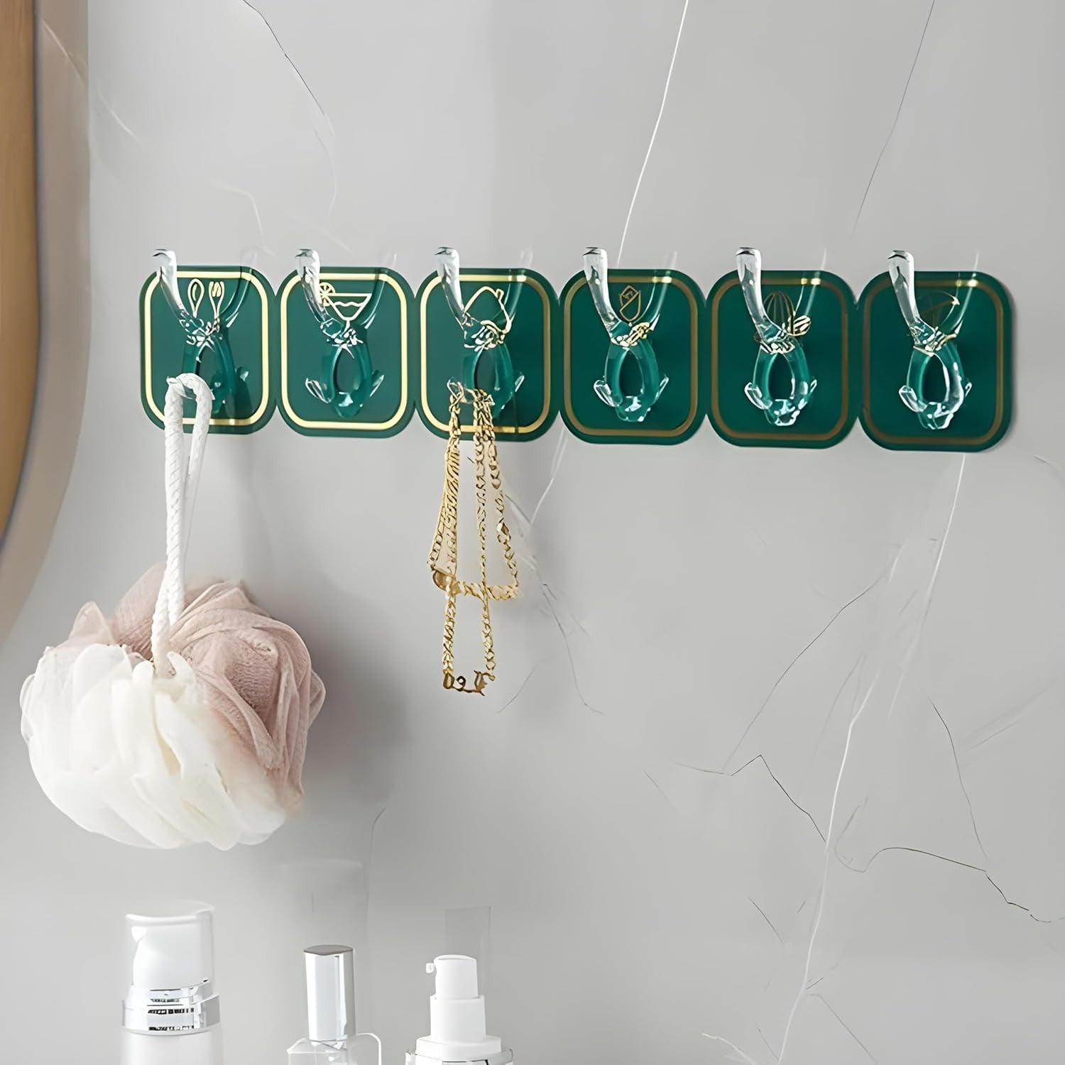 6 Hook S-Shape Hanger Strip for Kitchen Organization