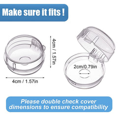 Child Safety Gas Stove Knob Covers - Transparent Pack of 2