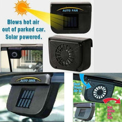 Solar Sun Power Car Ventilator - Auto Cool Fan for Windows and Radiator