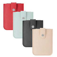 Leather Pull-Out Credit Card Holder - Slim RFID Blocking Wallet