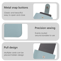 Leather Pull-Out Credit Card Holder - Slim RFID Blocking Wallet
