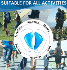 Gel Arch Support Insoles for Flat Feet & Plantar Fasciitis Relief