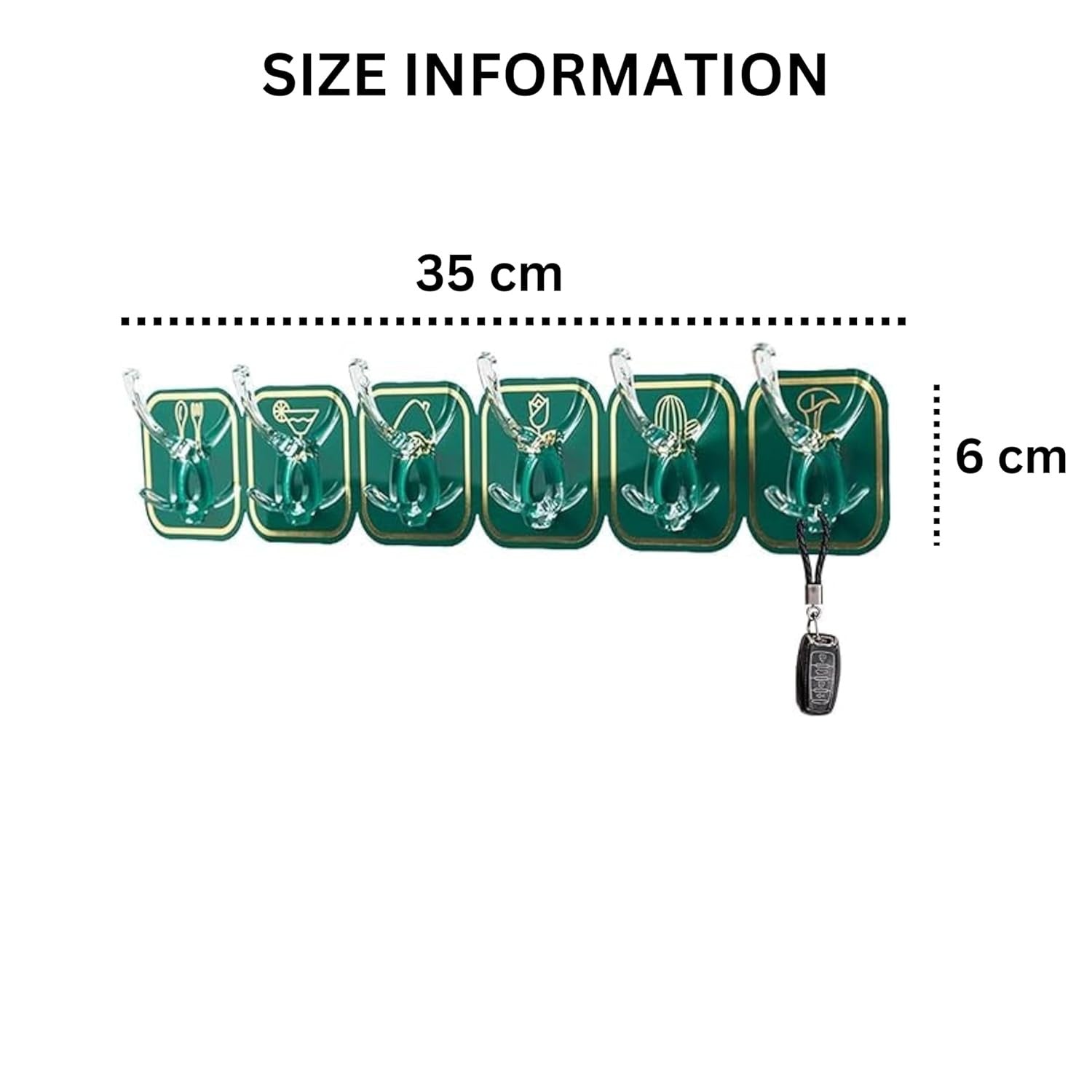 6 Hook S-Shape Hanger Strip for Kitchen Organization