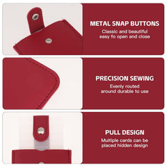 Leather Pull-Out Credit Card Holder - Slim RFID Blocking Wallet