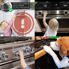 Child Safety Gas Stove Knob Covers - Transparent Pack of 2