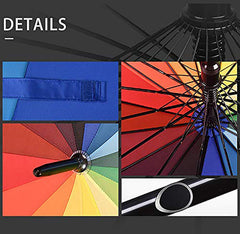 Large Rainbow Umbrella for Kids and Adults