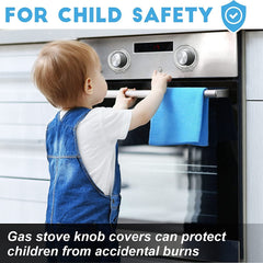 Child Safety Gas Stove Knob Covers - Transparent Pack of 2