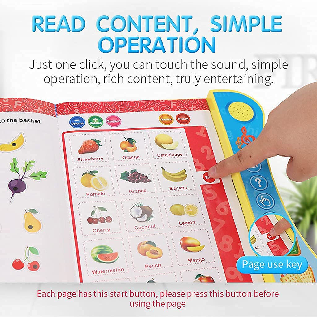 Kids' Interactive Phonetic Learning Book with Music & Sounds